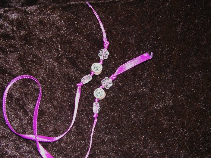 Ribbon Bookmark - Purple Butterflies