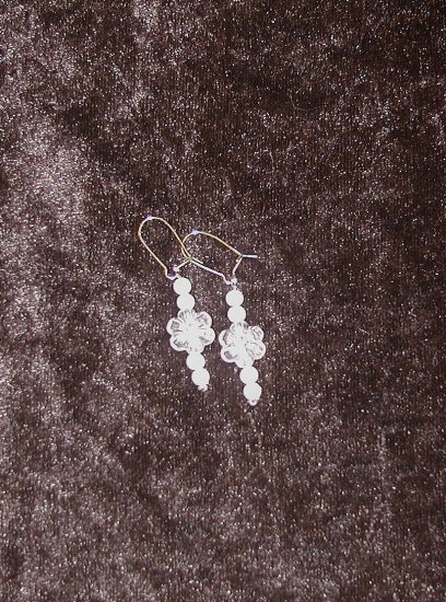 Lily White: Earrings - Medium Length