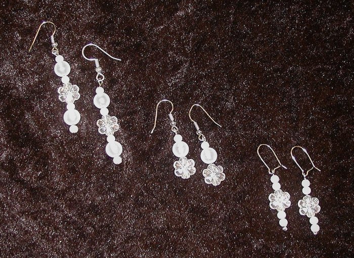 Lily White: Earrings - 3 Piece Set