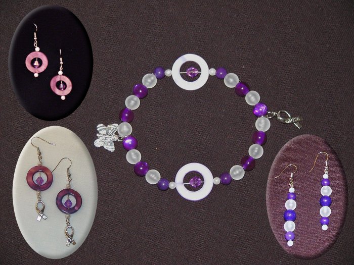 Circles of Hope Full Set: Bracelet (Stretch) and Earrings