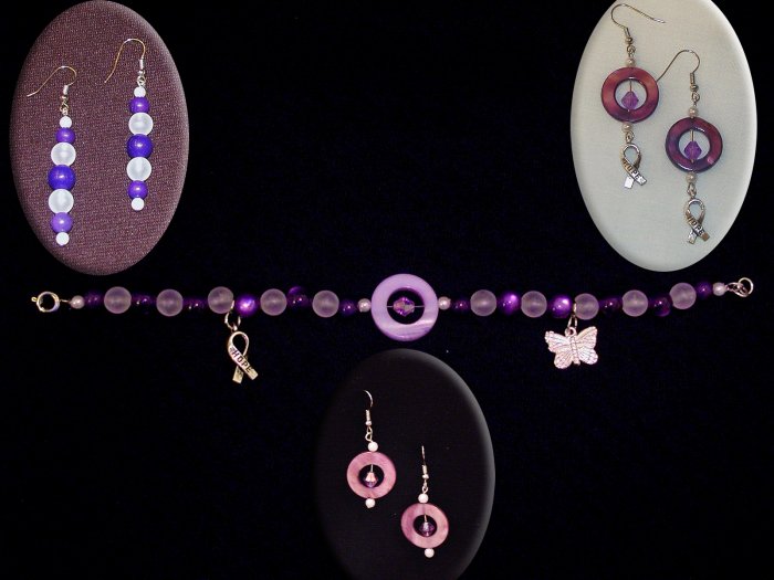 Circles of Hope Full Set: Bracelet (Non-Stretch) and Earrings