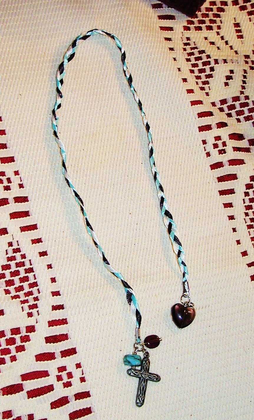 Ribbon Bookmark - Antique Cross