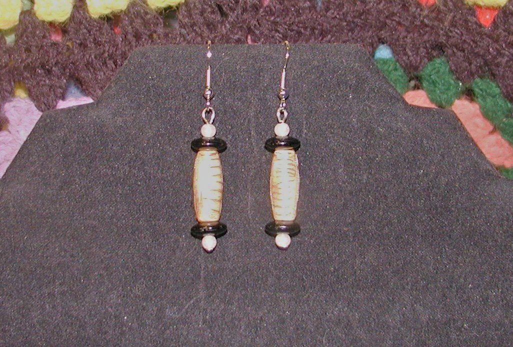 Carved Bone Earrings