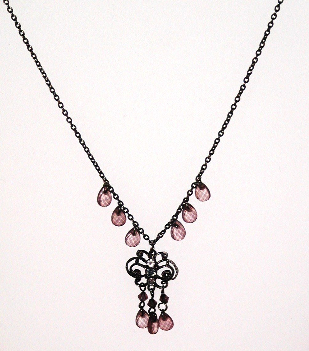 Black Metal Butterfly Necklace