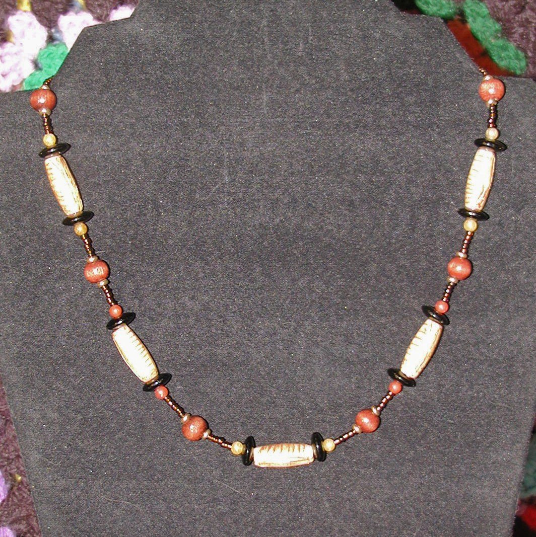 Carved Bone Necklace - Janet
