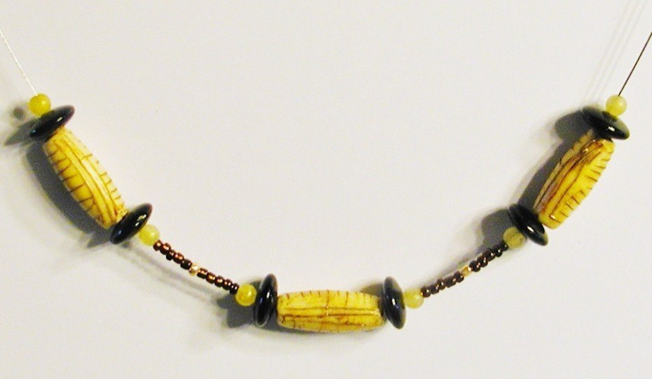 Carved Bone Necklace - Rue