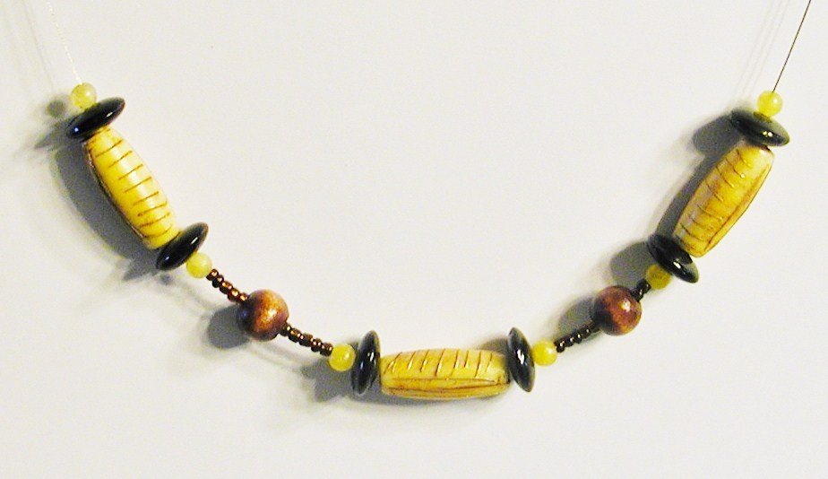 Carved Bone Necklace - Sharlei