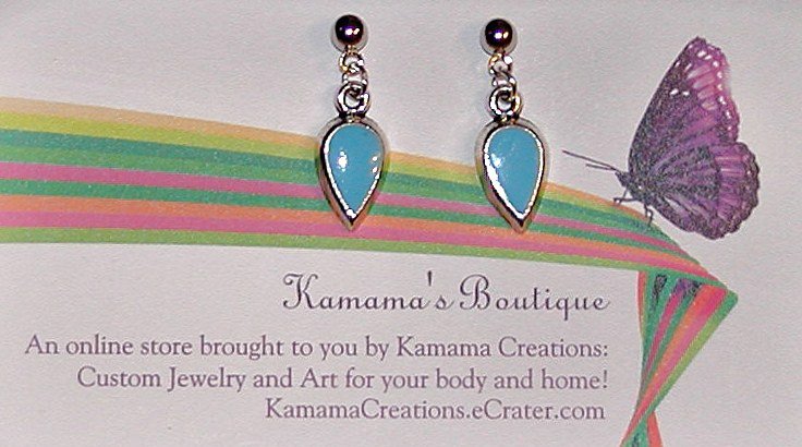 Turquoise Drops Short Earrings