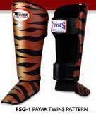 Twins Fancy Shin guards100% genuine leather FSG-1 (PAYAK) MADE TO ORDER