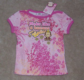The Toonworks Make Like A Banana Shirt Girl Sz 6 6X NWT