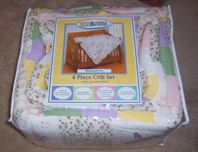 ZZ Baby Bloomsbury Dragonfly Crib Set 4pc Quilt Bumper Skirt Sheet NWT