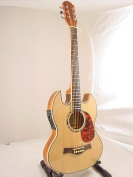 Thin-Line SG ACOUSTIC / ELECTRIC Double Cutaway GUITAR