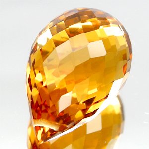 9.27 Ct.Winsomeness! Briolette Top Orange Citrine Brazil