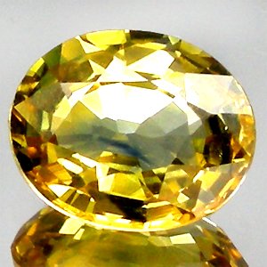 Beautiful Oval Facet 100%Natural Yellow Sapphire Thailand