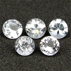 1.95 Ct. 5 Pcs Excellent Natural White TOPAZ Unheated Brazil