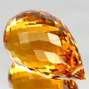 9.26 Ct.Greatful Briolette Drill Orange Citrine UnHeated