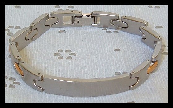 IDENTIFICATION BRACELET SIZE 8 SIGNED SPIEDEL NOS 1980s