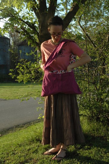 Purple and Polka Dot Boho Bag