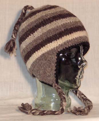10 Wool Sherpa Ear Flap Beanie Hats (Fleece Lining)