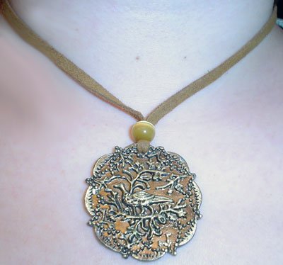 Medallion Bird Necklace