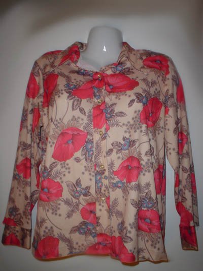 70's Hand-made Polyester shirt