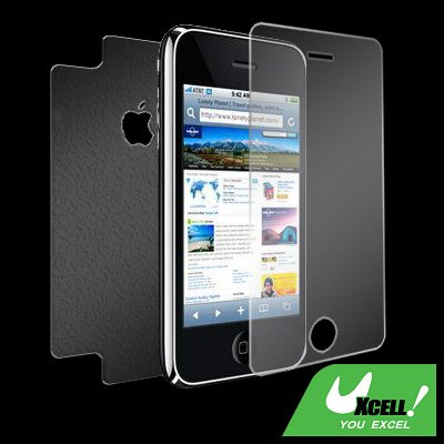 Anti-Glare LCD Screen Protector Shield + Back Guard for iPhone 3G