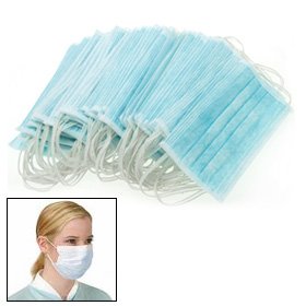Ear Loop Medical Surgical Dust Face Mask 50pcs Blue