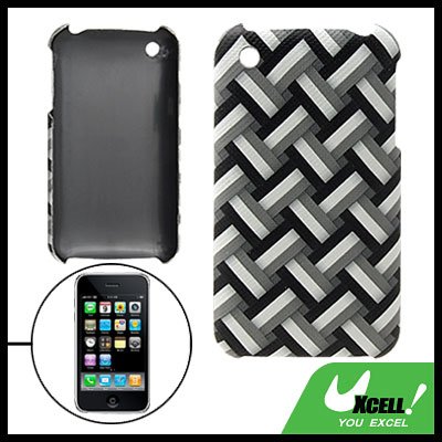 Hard Plastic Back Case with Gridding Pattern for iPhone 3G