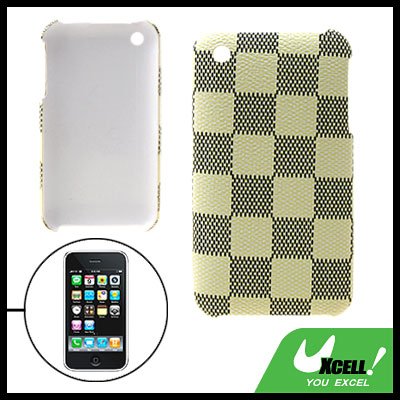 Protective Back Grid Pattern Plastic Case for iPhone 3G