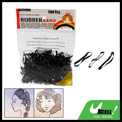 Hair Rubber Bands for Ponytails and Braids Black