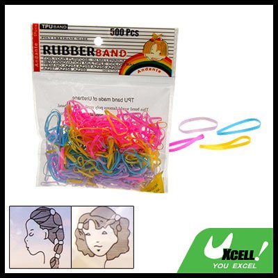Colorful Hair Rubber Bands for Ponytails and Braids