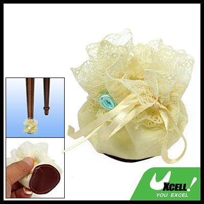 Lace Cloth Chair Table Leg Floor Foot Cover Protector Sock
