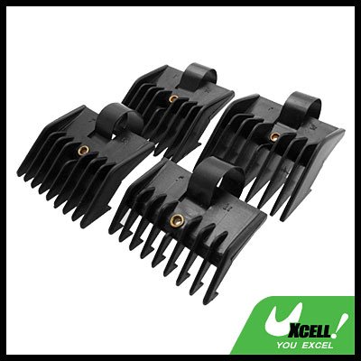 Plastic 4 Haircut Clipper Guider Combs Kit