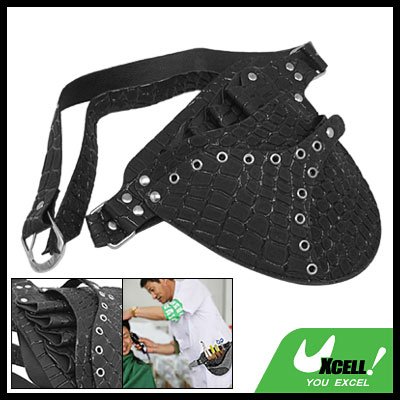 Hairdressing Scissors Leather Holster Holder Pouch Bag Black
