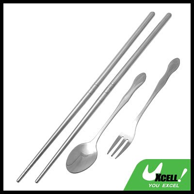 Stainless Steel Tableware Chopsticks Spoon Fork Cutlery Set