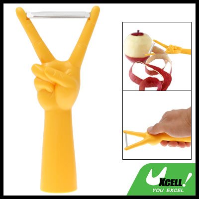 Yellow V Gesture Fruit Apple Vegetable Peeler Parer