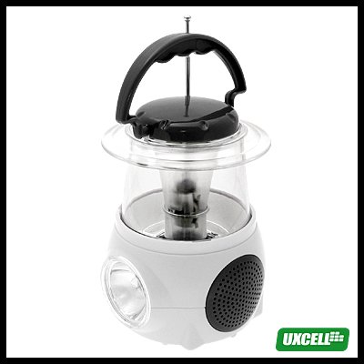 Mini Camping Lamp with Digital FM Radio (CW-239) - White