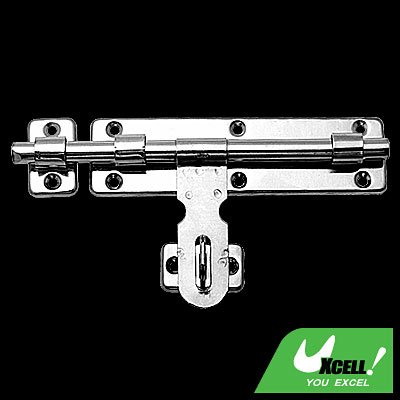 Silvery Stainless Steel Door Barrel Bolt with Padlock Clasp