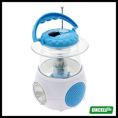 Mini Camping Lamp with Digital FM Radio (XH-838LST) - Blue