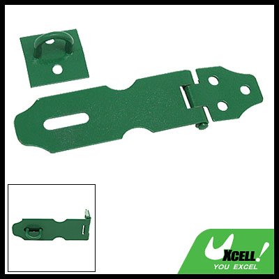 Heavy Safety Padlock Latch Door Hasp and Staple Green