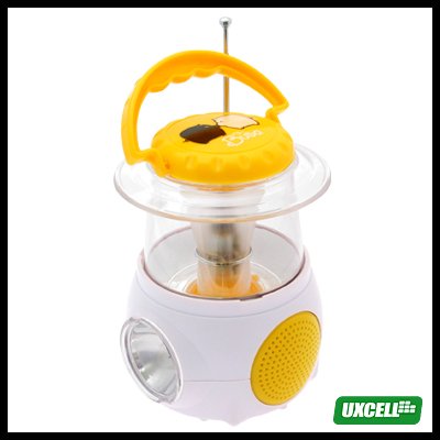 Mini Camping Lamp with Digital FM Radio (XH-838LST) - Orange