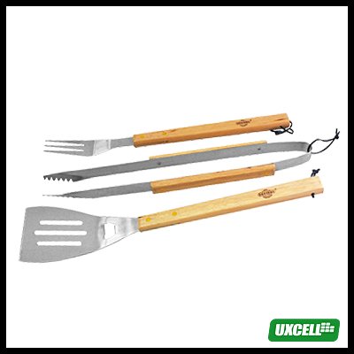 Camping Picnic Outdoor Barbecue BBQ Grill Tools Sets 3 Pieces
