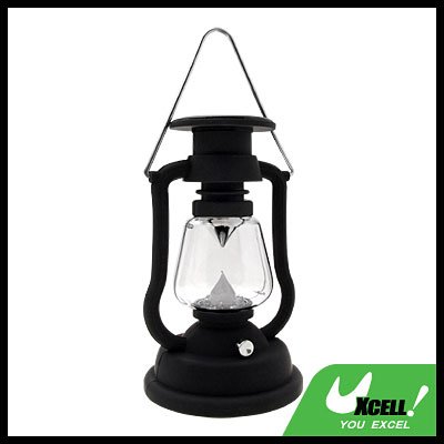 Solar Power 7 LED Vinatge Camping Kerosene Oil Lantern Light