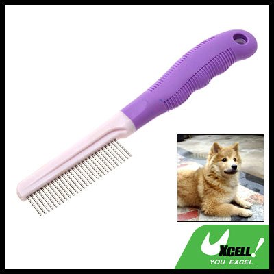 Dog Comb Pet Grooming Shedding Hair Brushes Purple