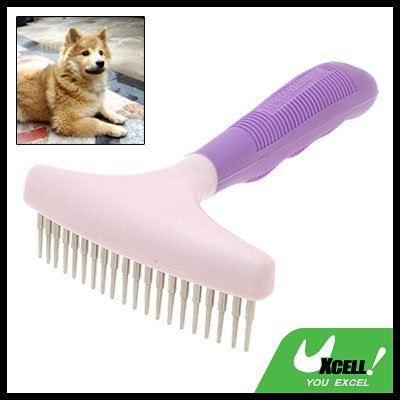 Purple Brush Pet Dog Grooming Shedding Brush Rakes