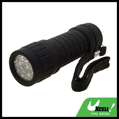 9 LED Powerful Camping Flashlight Torch Black