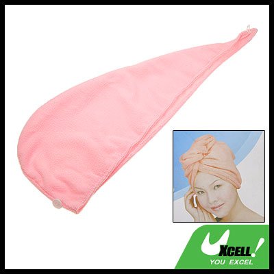 Bath Lady's Magic Hair-drying Towel Cap Hat Pink