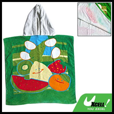 Kids Children's Hooded Bath Cotton Towel Fruit Pattern