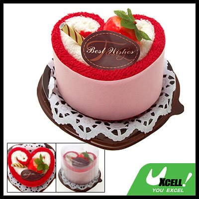 Soft Heart Shaped Bathing Shower Gift Towel Washcloth