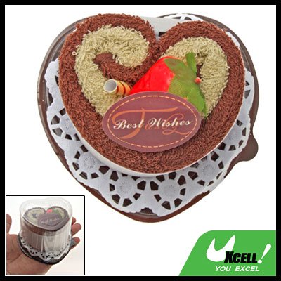 Soft Cotton Shower Sweet Heart Towel Washcloth Cake Gift